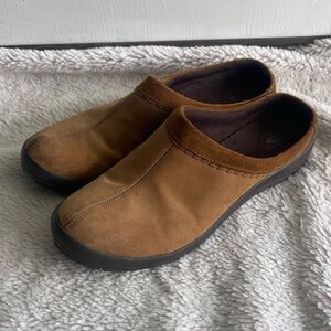 Ariat Brown Suede Leather Upper Mule Slip On Comfort Work Shoe